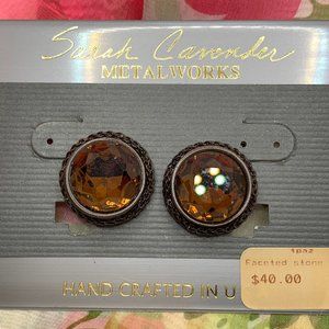 Sarah Cavender round Clip-on Earrings NWT